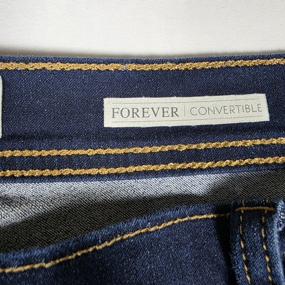 Angels Jeans Womens Size 24W Blue Slim Forever Convertible Dark Wash - Picture 3 of 6